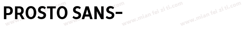 Prosto Sans字体转换